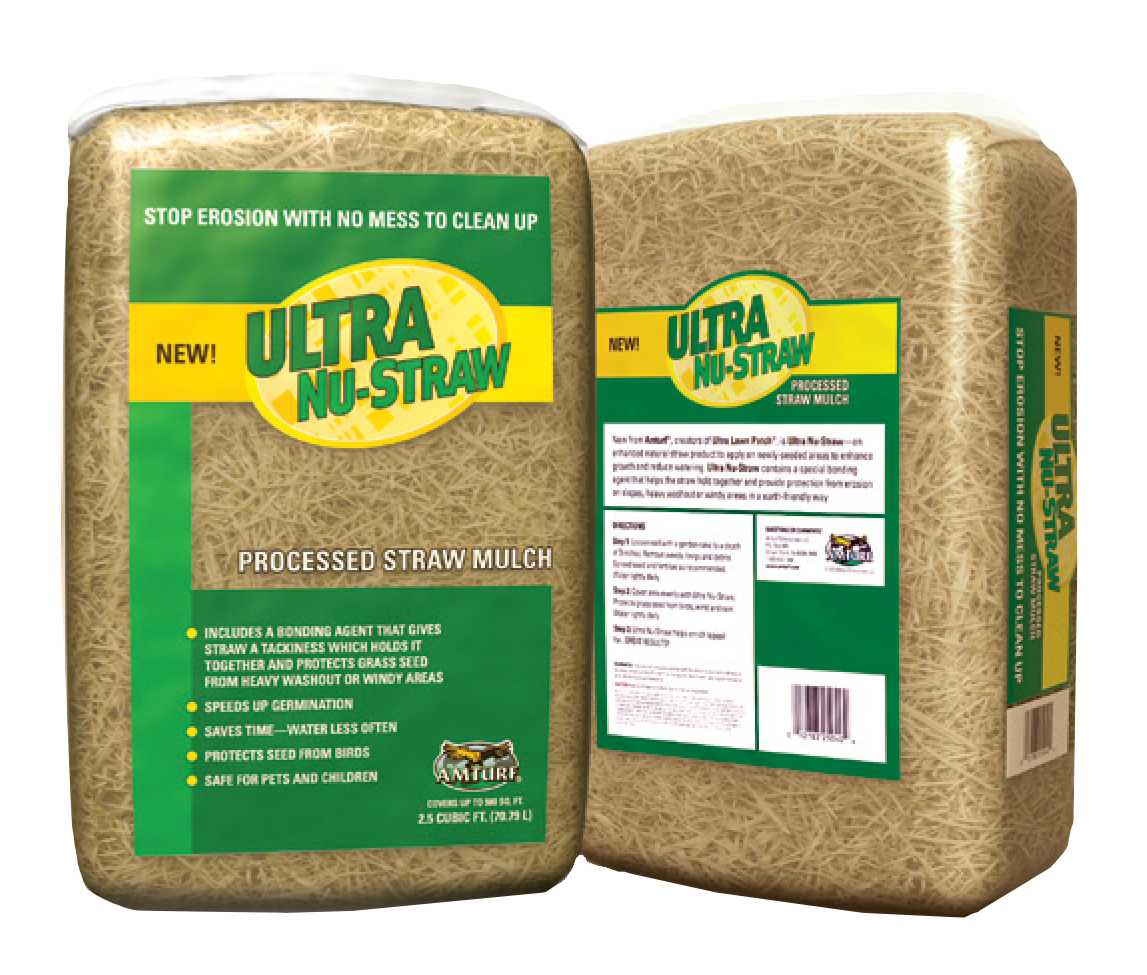 Ultra Nu-Straw Processed Straw Mulch 2.5 cu ft Bag - 40 per pallet - Seed Cover